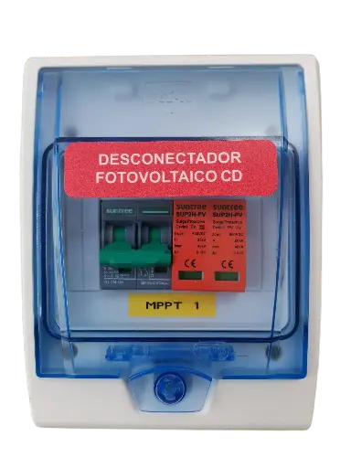Caja Interruptor y Supresor 600v de Corriente Directa 1 Strings