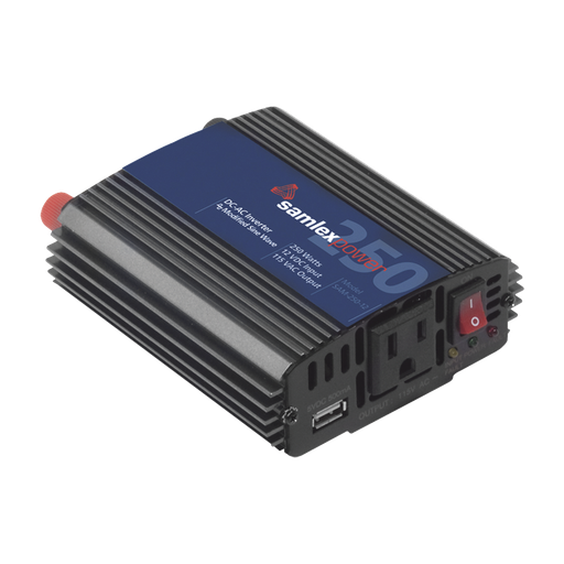 [SAM-250-12] Inversor de Corriente (CD-CA) Potencia Nominal 250 W, Ent:12Vcd, Sal: 115Vca 60 Hz, SAMLEX