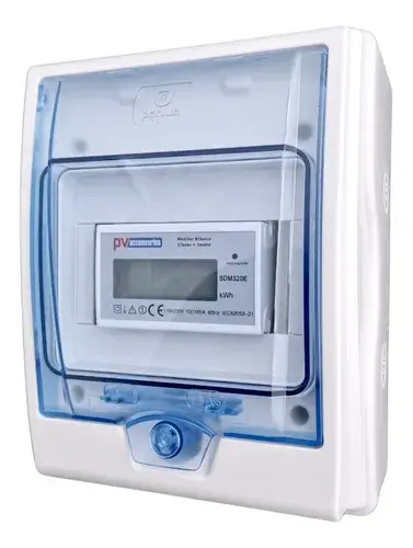 [PV-SDM-320E] Medidor KWH bifasico 2Fases/1Neutro 110/220V 10-100A en Caja IP65